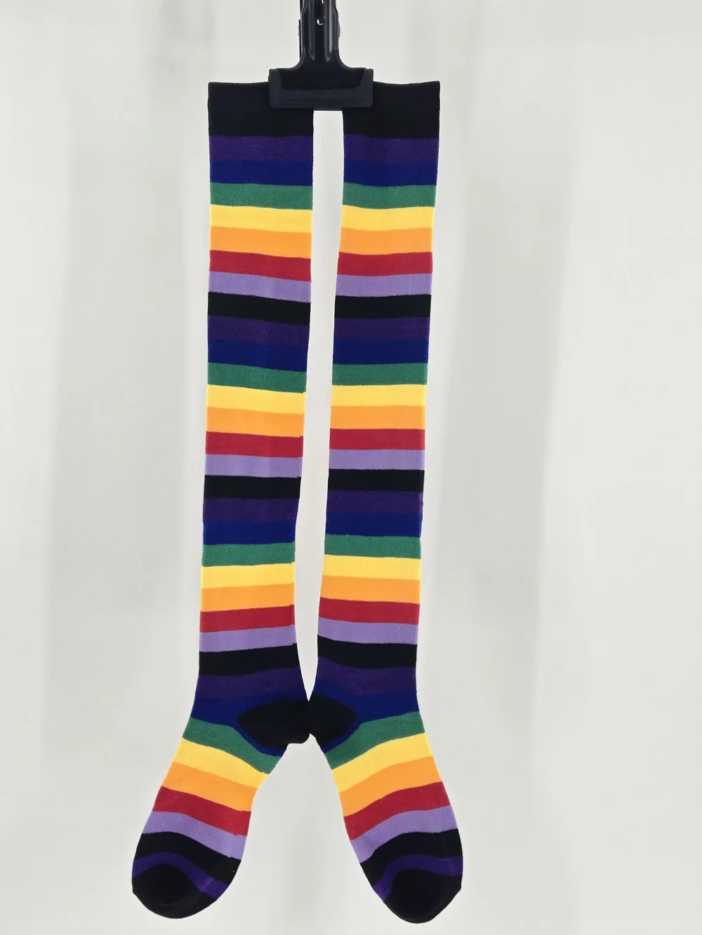 NEW! 🌈 🧦 PRIDE & SOLIDARITY Rainbow Striped HIGH SOCKS CUTE BOLD UNISEX FUN OS
